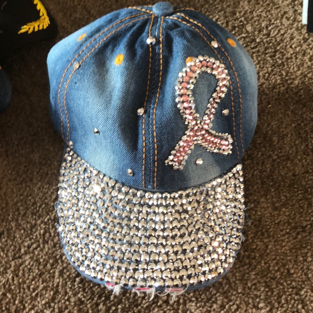 Breastcancer bling hat
